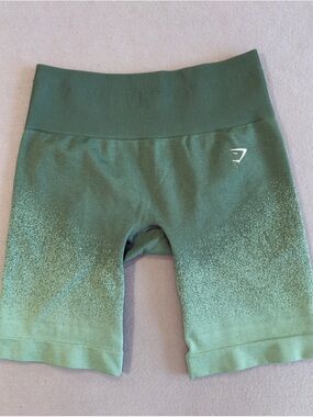 Gymshark Green Ombre Bike Shorts